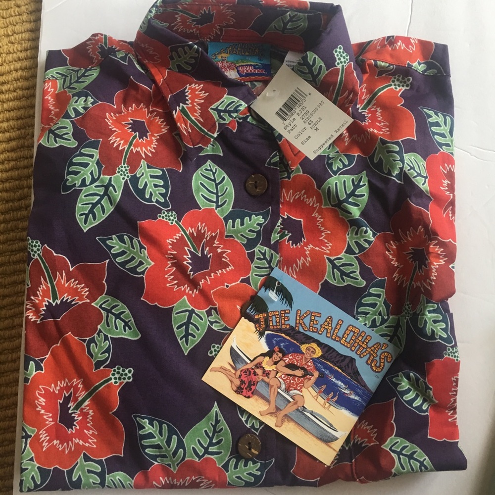 Reyn Spooner Trader Joe’s Hibiscus Hawaiian NWT
